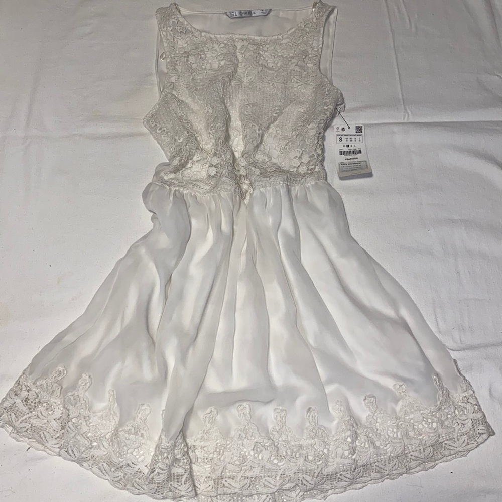 White Chiffon Dress S